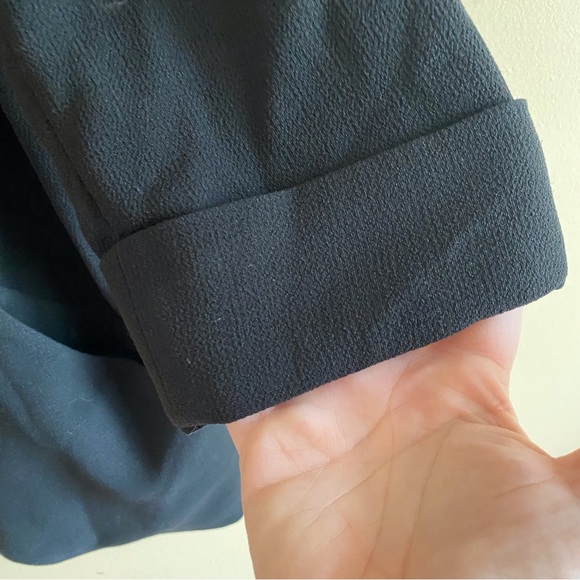 Aritzia Wilfred Chavelier Blazer Black Size 10 Japanese Crepe Pockets Unlined - Picture 7 of 15